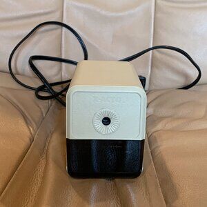 ONE X-ACTO ELECTRIC PENCIL SHARPENER, TAN/BLACK, IN WORKING ORDER